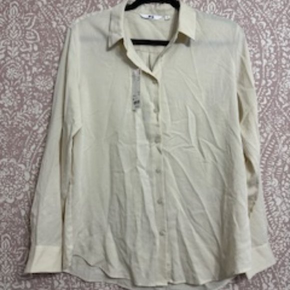 NWT Uniqlo Linen Button Down Shirt - Picture 1 of 4